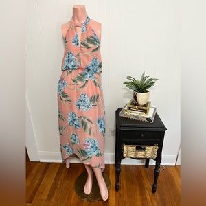 ANTHRO Ark & co. Maxi backless floral dress